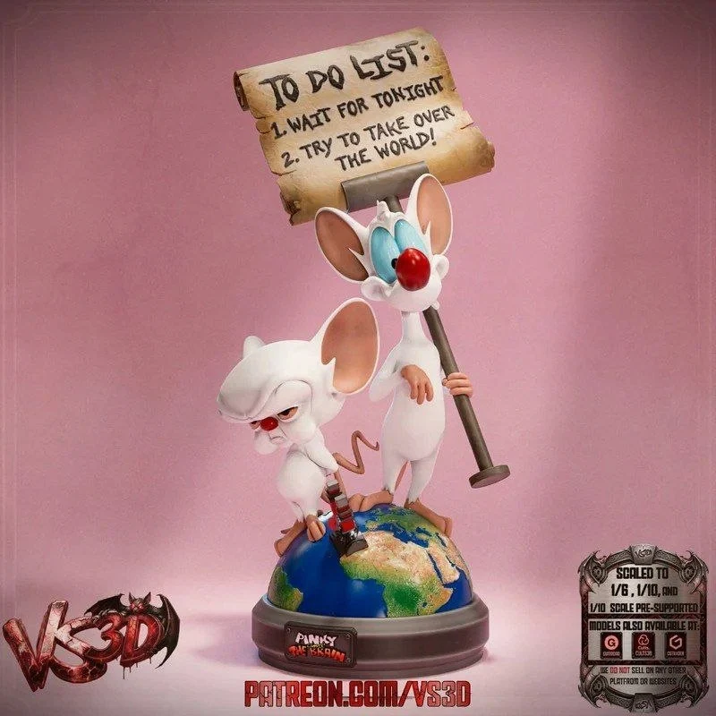 Pinky and the Brain — Pinky and the Brain 3D model