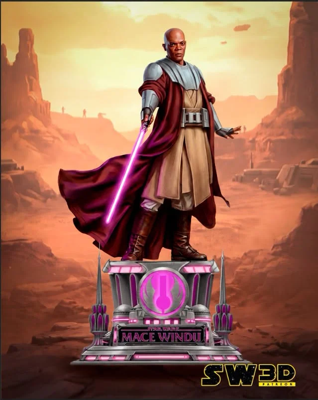 Mace Windu Sculpture — Star Wars 3D model