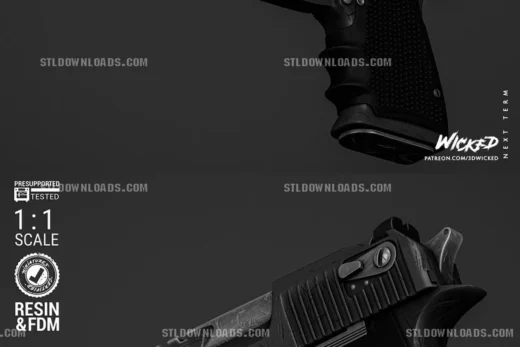 Deadpool Desert Eagle — Marvel 3D model