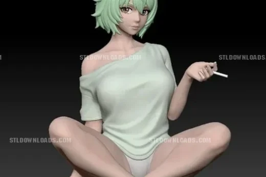 Yani Neko Chainsmoker Cat — Original Character 3D model