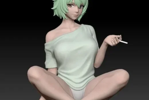 Yani Neko Chainsmoker Cat — Original Character 3D model